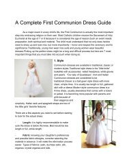 A Complete First Communion Dress Guide