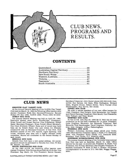 Julv 1983 - Australian Clay Target Association