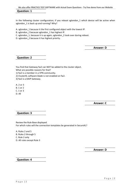 Pass4Sure checkpoint 156-315.77 real test questions