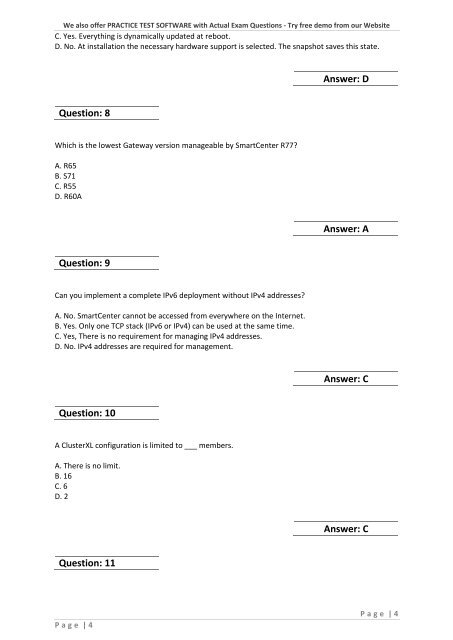 Pass4Sure checkpoint 156-315.77 real test questions