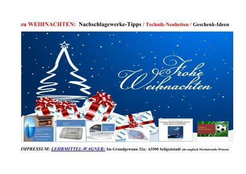 zu WEIHNACHTEN: Nachschlagewerke-Tipps / Technik-Neuheiten / Geschenk-Ideen