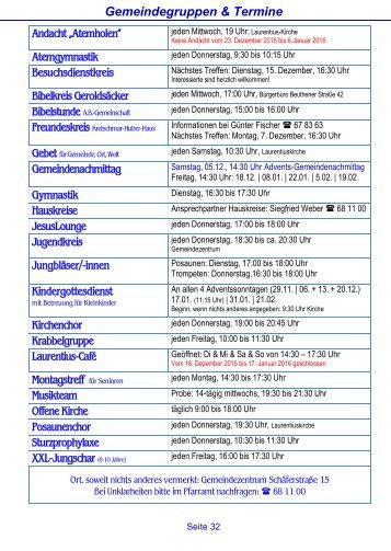 Seite 32.Gemeindegruppen+Termine