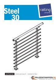 Balustrade Steel 30 Vloerbevestiging