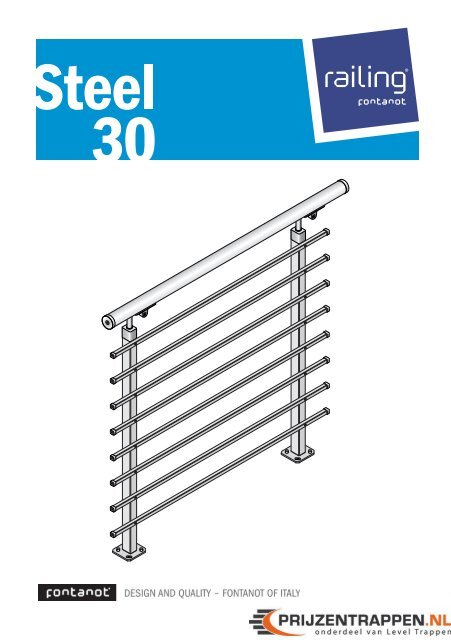 Balustrade Steel 30 Vloerbevestiging