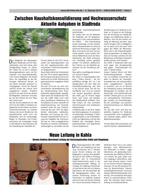 Saale-Holzland-Echo Ausgabe 5 - 4. Quartal 2015