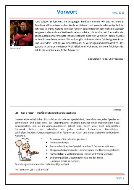 Starfleet-Gazette, Ausgabe 034 (November 2015)