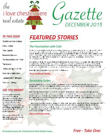 I Love Chestermere Real Estate Gazette - December 2015