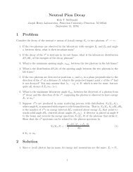 Neutral Pion Decay 1 Problem 2 Solution - Princeton University