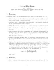 Neutral Pion Decay 1 Problem 2 Solution - Princeton University