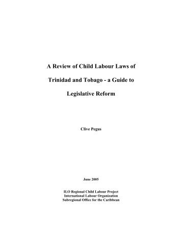 A Review of Child Labour Laws of Trinidad and Tobago