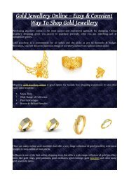 Gold Jewellery Online – Easy & Convient Way To Shop Gold Jewellery