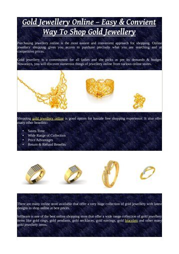 Gold Jewellery Online – Easy & Convient Way To Shop Gold Jewellery