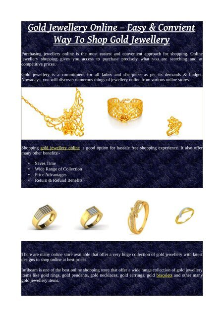 Gold Jewellery Online – Easy & Convient Way To Shop Gold Jewellery