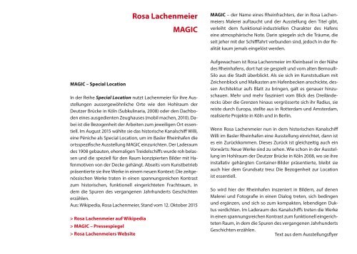 MAGIC – Special Location, Rosa Lachenmeier