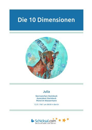 Steinbock - Die 10 Dimensionen - Horoskop