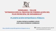 GUIA SEMINARIO TALLERE PROCESO DE FORMULACION PLAN MUNICIPAL DE DESARROLLO