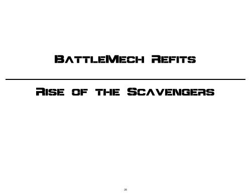Technical readout 2866 Rise of the Scavengers