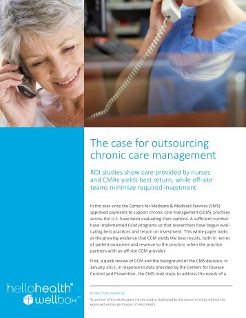 The case for outsourcing chronic care management