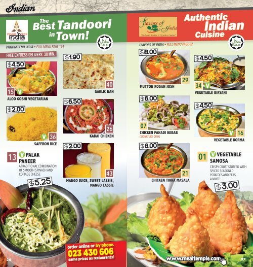 Phnom Penh restaurants delivery menus - Mealtemple DEC 2015 - MAR 2016