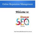 Online Reputation management Adelaide