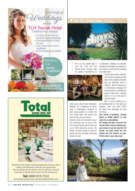 Dream Weddings Magazine - Devon & Cornwall