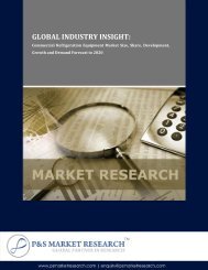 Global Commercial Refrigeration Equipment Market to Witness 5% CAGR During 2015 – 2020 by P&S Market Research