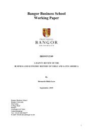 Bangor Business School Working Paper