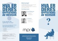 Hva er deres oppfatning av revisor?