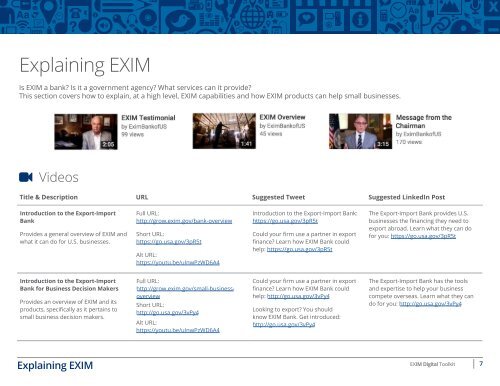 EXIM Digital Toolkit