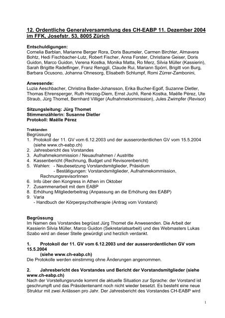 GV-Protokoll 2004 (11.12.2004) (PDF) - CH-EABP