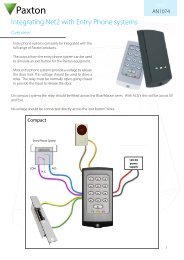 Integrating Net2 with Entry Phone systems