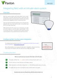 Integrating Net2 with an intruder alarm system