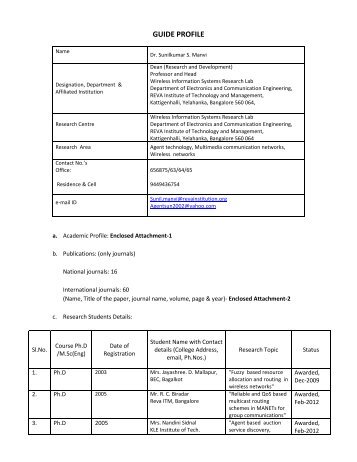 Sunilkumar S. Manvi - Research @ VTU