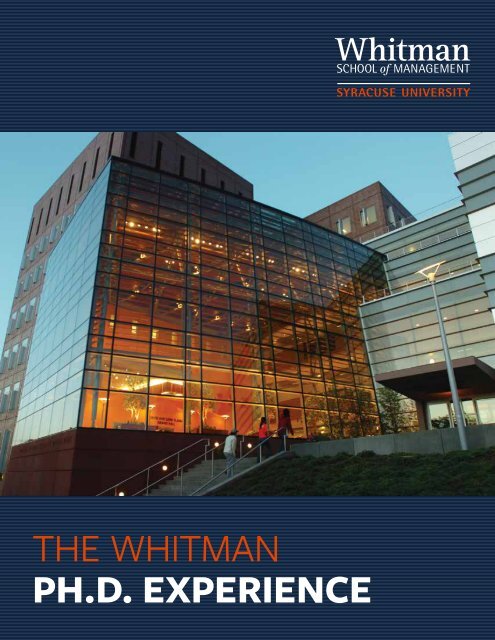 Whitman PhD Brochure