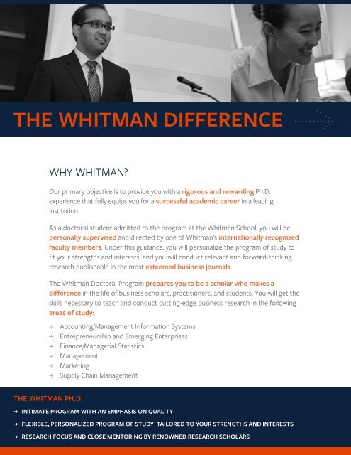 Whitman PhD Brochure