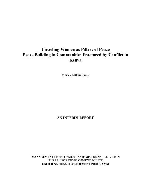 Unveiling Women as Pillars of Peace Peace Building in ...