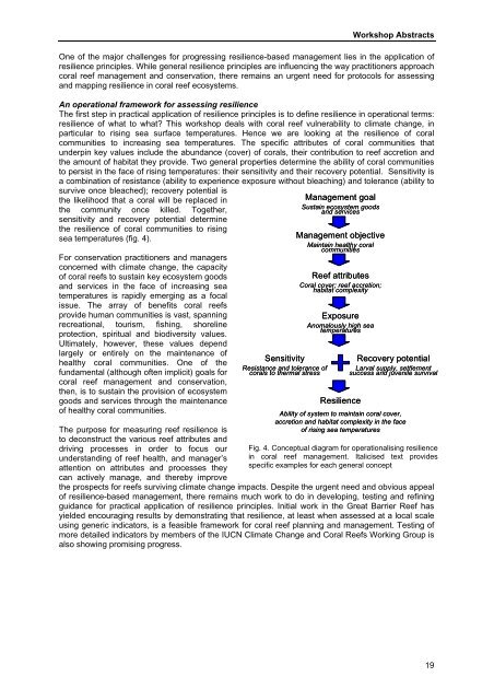 Obura2009-IUCN Congress report - Resilience sessions