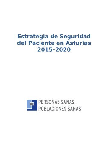 Estrategia de Seguridad del Paciente en Asturias 2015-2020
