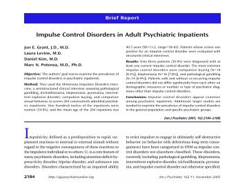 Impulse Control Disorders in Adult Psychiatric ... - PsychiatryOnline