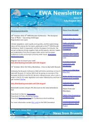 EWA Newsletter - European Water Association
