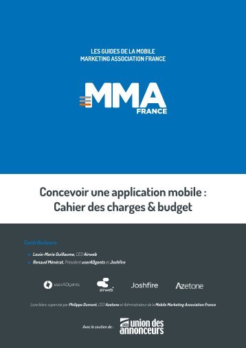 Concevoir une application mobile  Cahier des charges & budget