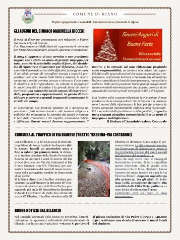 Il Nuovo Dicembre 2015 - Riano