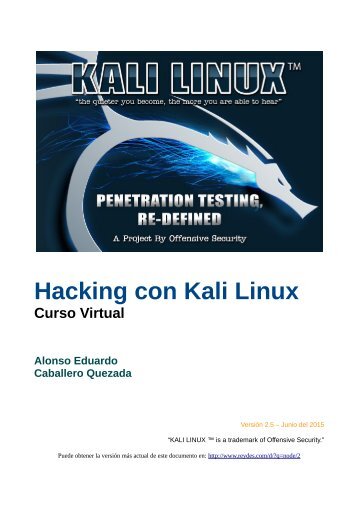 Hacking con Kali Linux Curso Virtual