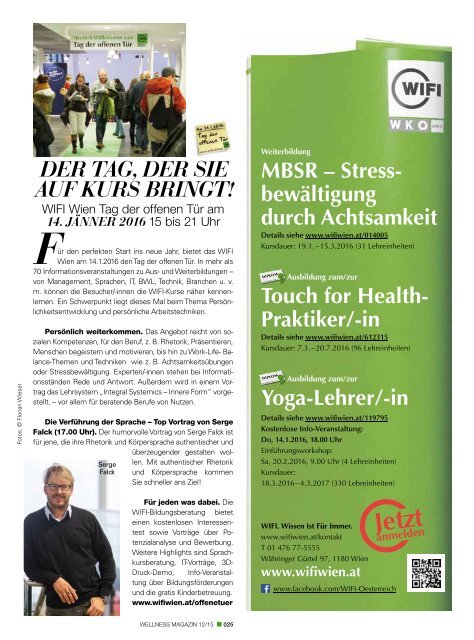 WELLNESS Magazin Exclusiv - Dezember 2015