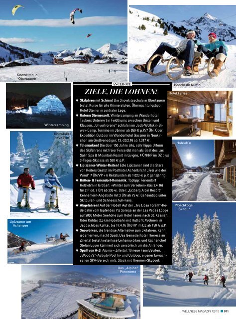 WELLNESS Magazin Exclusiv - Dezember 2015