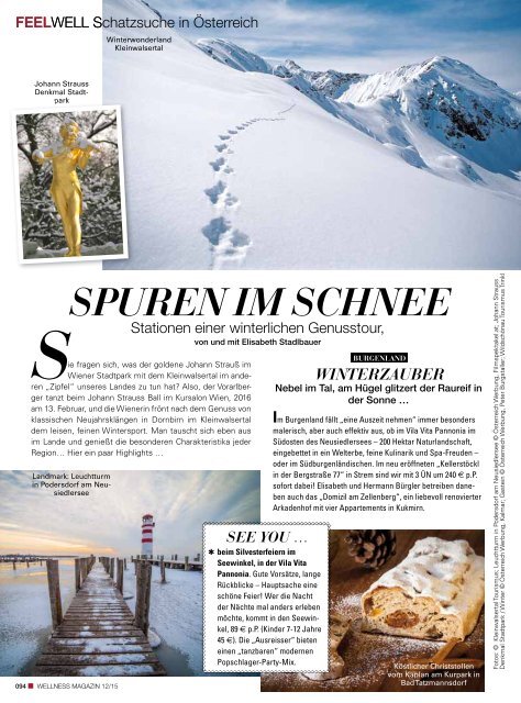 WELLNESS Magazin Exclusiv - Dezember 2015