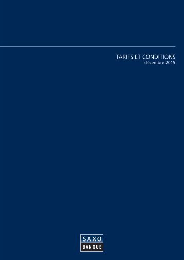 TARIFS ET CONDITIONS