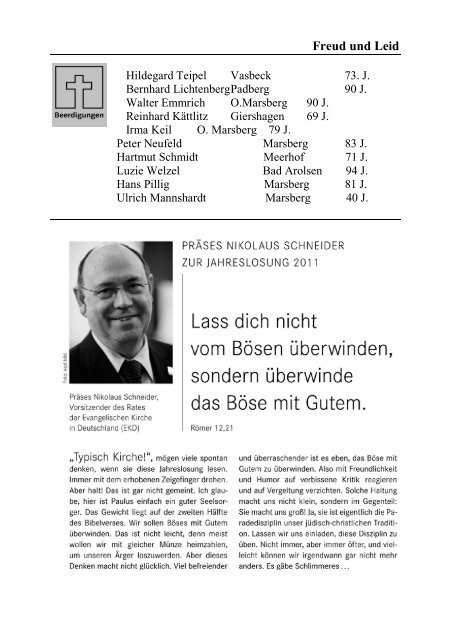 Männerkreis Bredelar - Evangelische Kirchengemeinde Marsberg