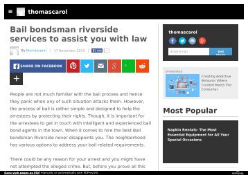 Bail bondsman riverside services to assist you with law