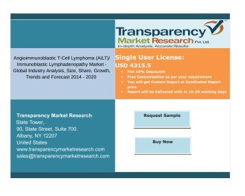 Angioimmunoblastic T-Cell Lymphoma And Immunoblastic Lymphadenopathy Market Segment Forecasts up to 2020